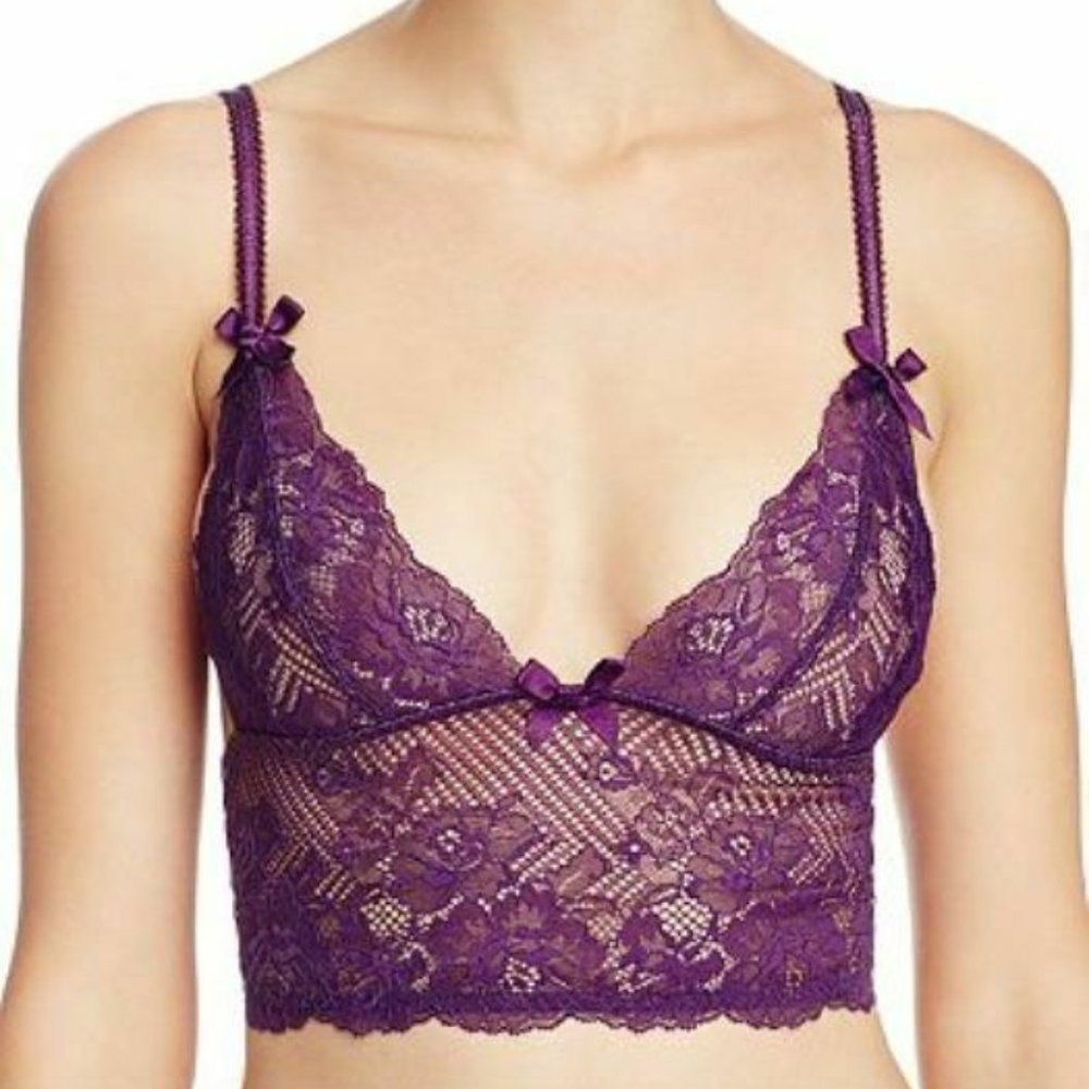 NWT L’Agent by AP Mia Triangle Lace Long Bralette